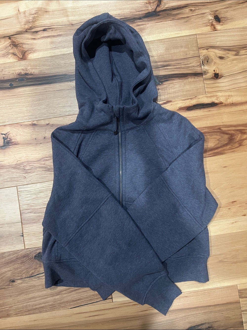 Lululemon Hooded Zip Scuba Hoodie, Heather gray/purple